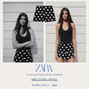 ZARA Polka Dot High Waisted Shorts